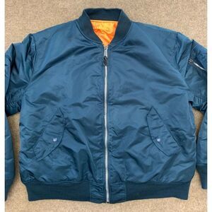 Vintage Alpha Industries Jacket Mens 2XL MA-1 Flight Bomber USAF Made In USA